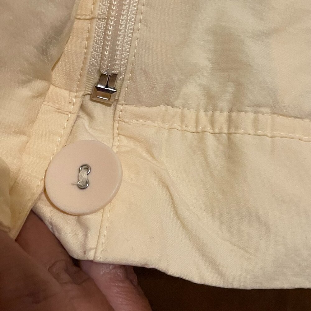 SO SOFT!! Croft & Barrow L Yellow Knit Woven Cotton Zip Button Sweatshirt Jacket - Picture 9 of 15